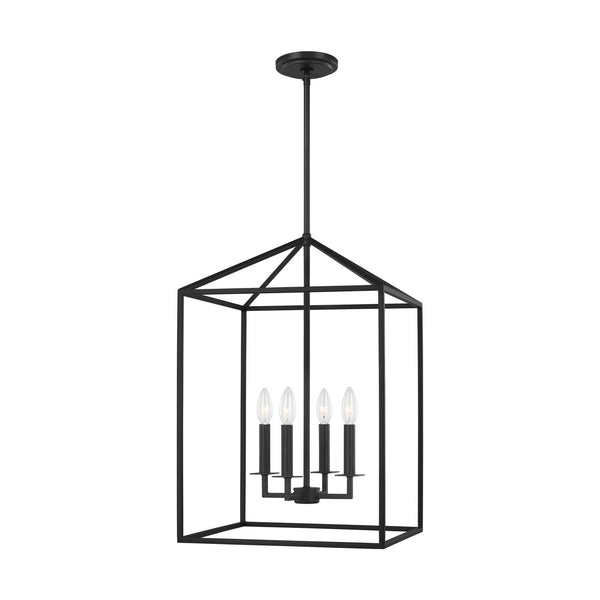 Generation Lighting - 5115004-112 - Four Light Hall / Foyer - Perryton - Midnight Black from Lighting & Bulbs Unlimited in Charlotte, NC
