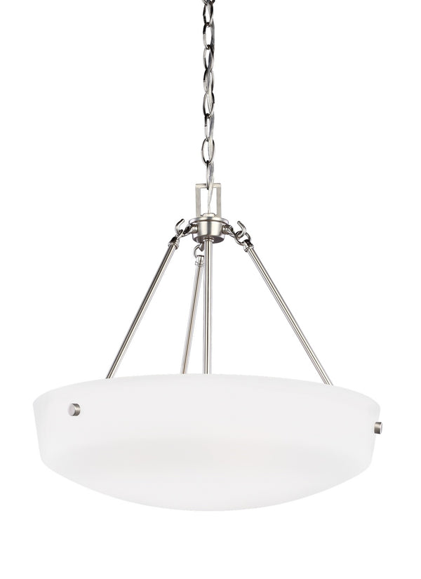 Generation Lighting - 6615203-962 - Three Light Pendant - Kerrville - Brushed Nickel from Lighting & Bulbs Unlimited in Charlotte, NC