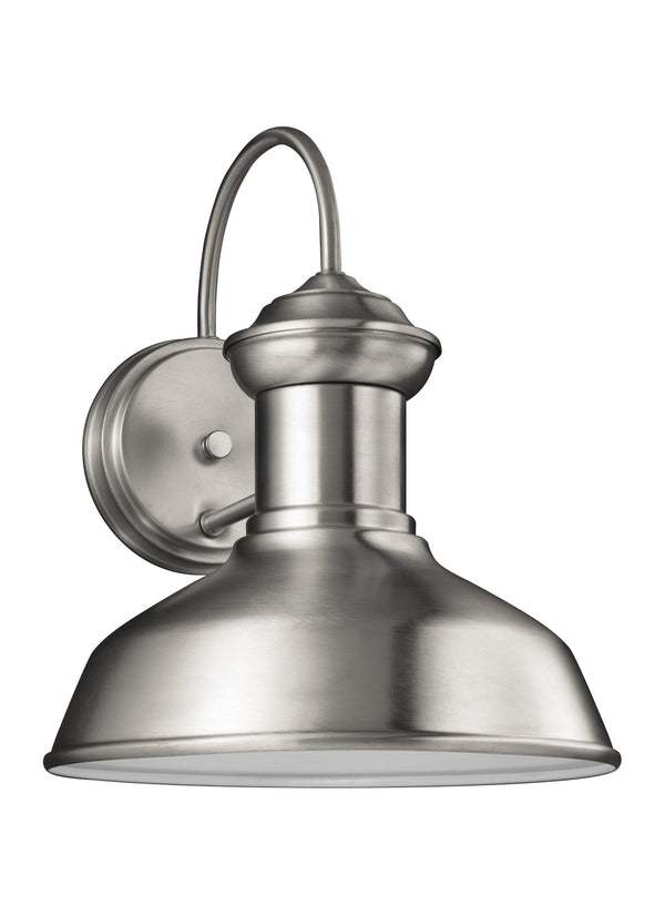 Generation Lighting - 8547701-04 - One Light Outdoor Wall Lantern - Fredricksburg - Satin Aluminum from Lighting & Bulbs Unlimited in Charlotte, NC