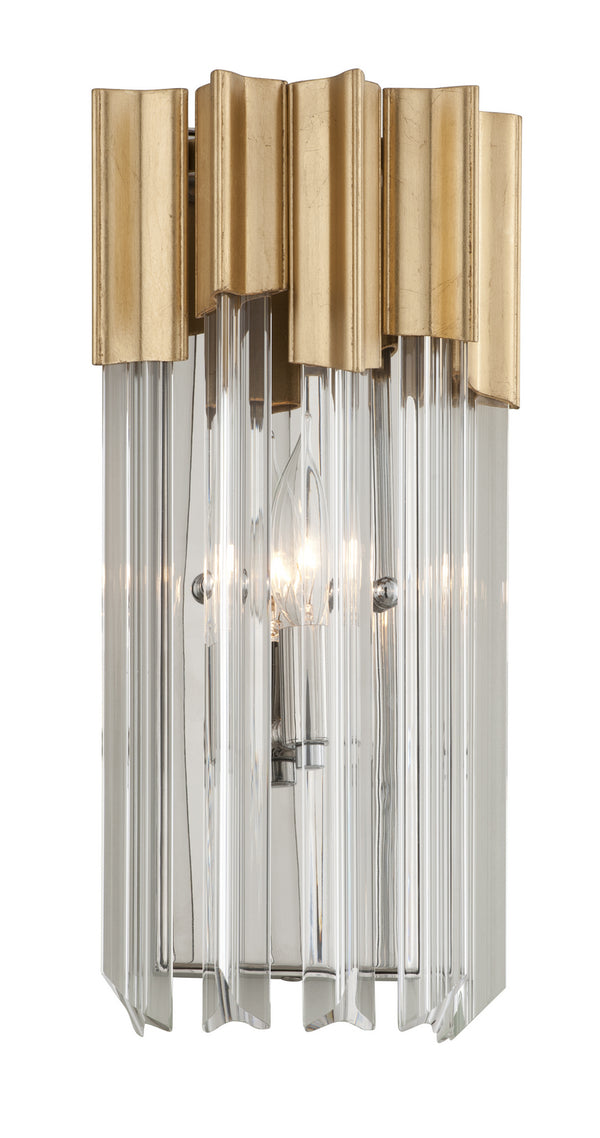 Corbett Lighting - 220-11 - One Light Wall Sconce - Charisma - Gold Leaf W Polished Stainless from Lighting & Bulbs Unlimited in Charlotte, NC