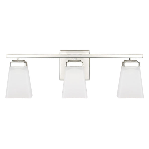 Capital Lighting - 114431PN-334 - Three Light Vanity - Baxley - Polished Nickel from Lighting & Bulbs Unlimited in Charlotte, NC