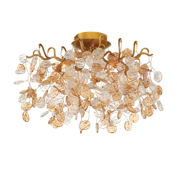 Eurofase - 29056-019 - Five Light Flushmount - Campobasso - Antique Gold from Lighting & Bulbs Unlimited in Charlotte, NC
