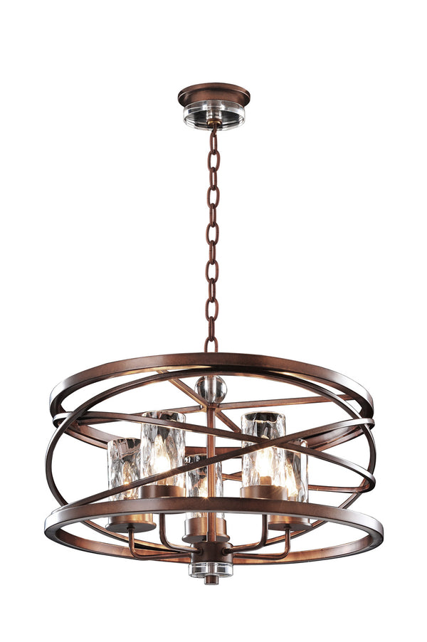 Kalco - 6609EZ - Five Light Pendant - Eternity - Etruscan Bronze from Lighting & Bulbs Unlimited in Charlotte, NC