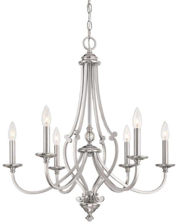 Minka-Lavery - 3336-84 - Six Light Chandelier - Savannah Row - Brushed Nickel from Lighting & Bulbs Unlimited in Charlotte, NC