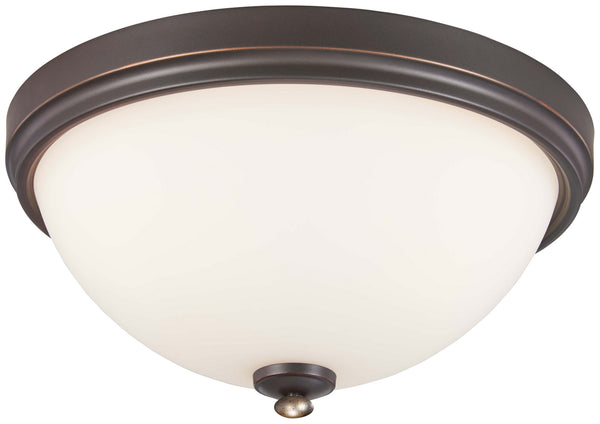 Minka-Lavery - 3288-589 - Three Light Flush Mount - Shadowglen - Lathan Bronze With Gold Highli from Lighting & Bulbs Unlimited in Charlotte, NC