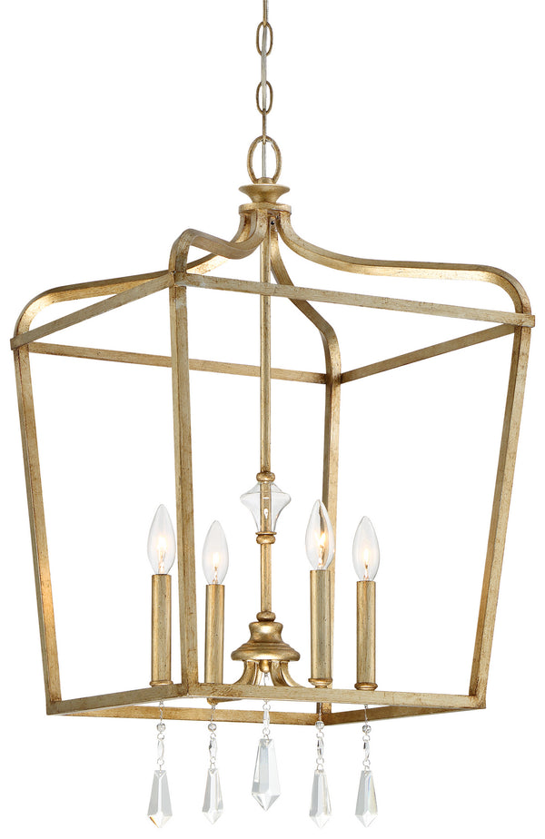 Minka-Lavery - 4448-582 - Four Light Pendant - Laurel Estate - Brio Gold from Lighting & Bulbs Unlimited in Charlotte, NC