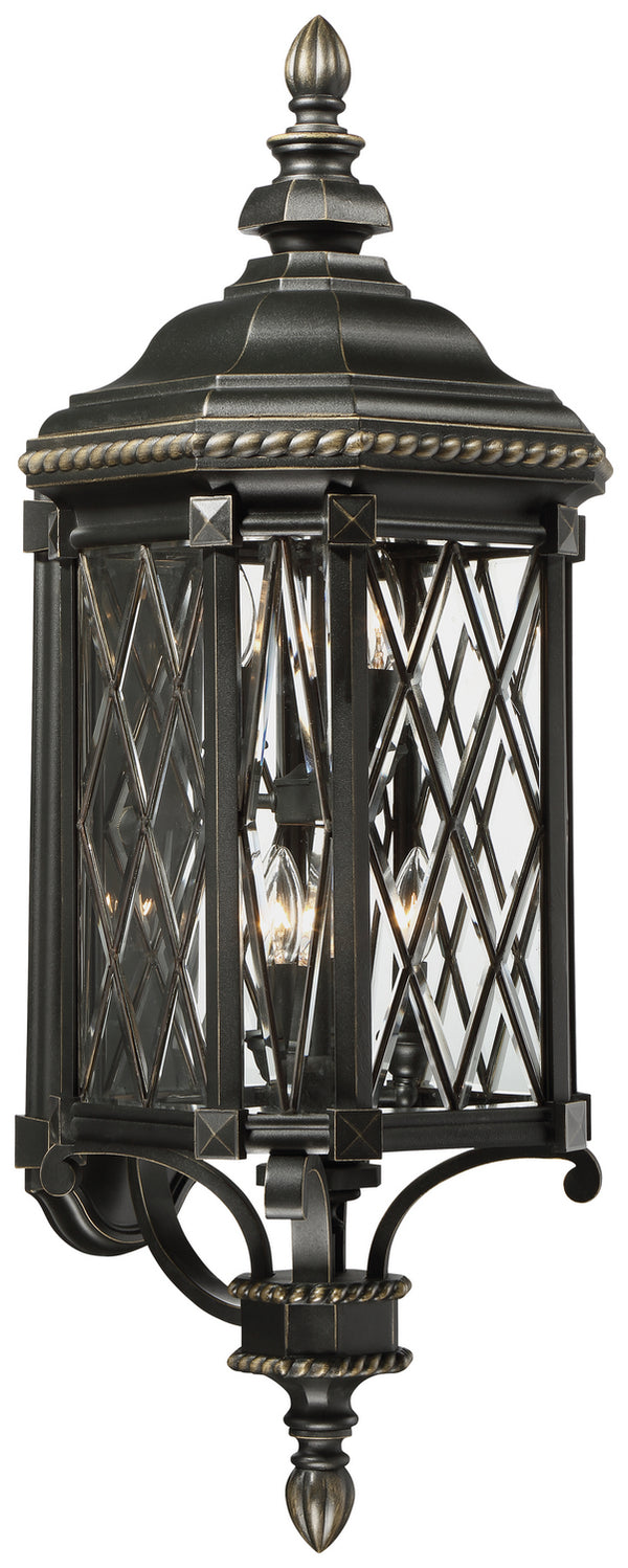 Minka-Lavery - 9323-585 - Six Light Outdoor Wall Mount - Bexley Manor - Coal W/Gold Highlights from Lighting & Bulbs Unlimited in Charlotte, NC