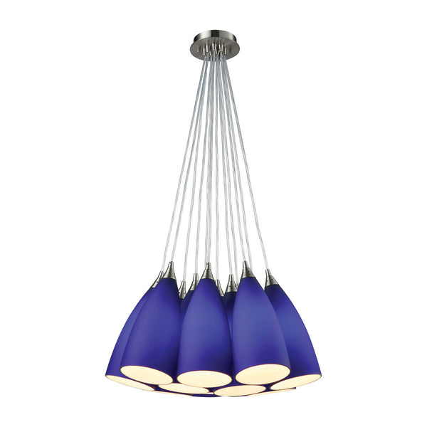 ELK Home - 2581-12SR - 12 Light Pendant - Vesta - Satin Nickel from Lighting & Bulbs Unlimited in Charlotte, NC
