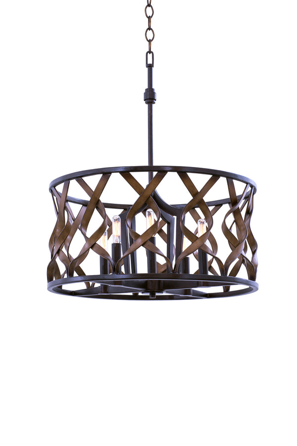 Kalco - 501851MC - Five Light Pendant - Soho - Milk Chocolate from Lighting & Bulbs Unlimited in Charlotte, NC