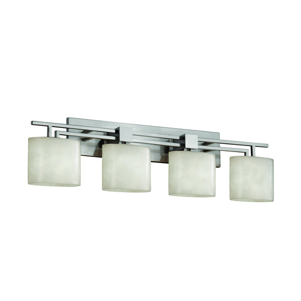 Justice Designs - CLD-8704-30-NCKL - Four Light Bath Bar - Clouds - Brushed Nickel from Lighting & Bulbs Unlimited in Charlotte, NC
