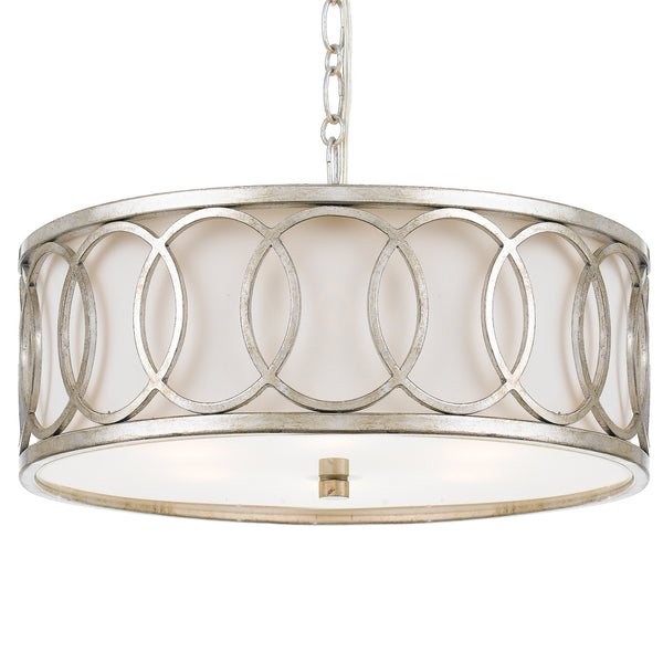 Crystorama - 287-SA - Six Light Chandelier - Graham - Antique Silver from Lighting & Bulbs Unlimited in Charlotte, NC