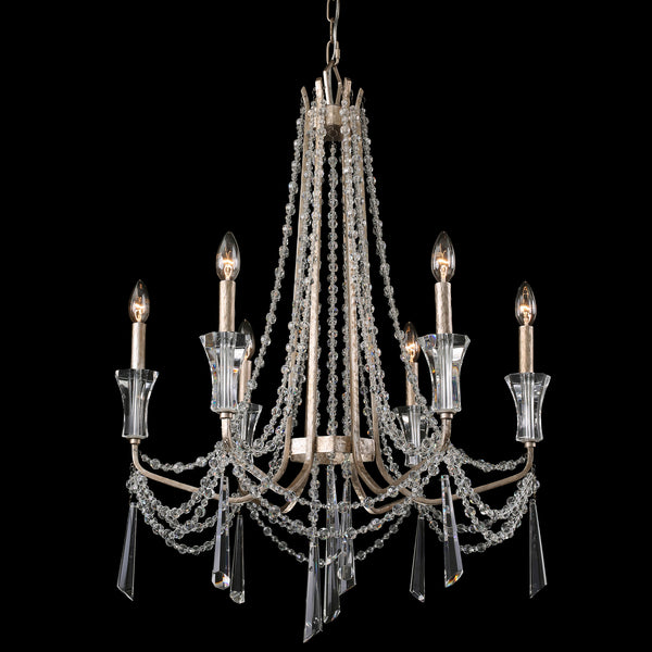 Varaluz - 270C06TR - Six Light Chandelier - Barcelona - Transcend Silver from Lighting & Bulbs Unlimited in Charlotte, NC