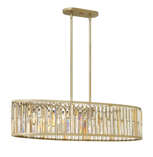 Fredrick Ramond - FR33738SLF - LED Linear Chandelier - Gemma - Silver Leaf from Lighting & Bulbs Unlimited in Charlotte, NC