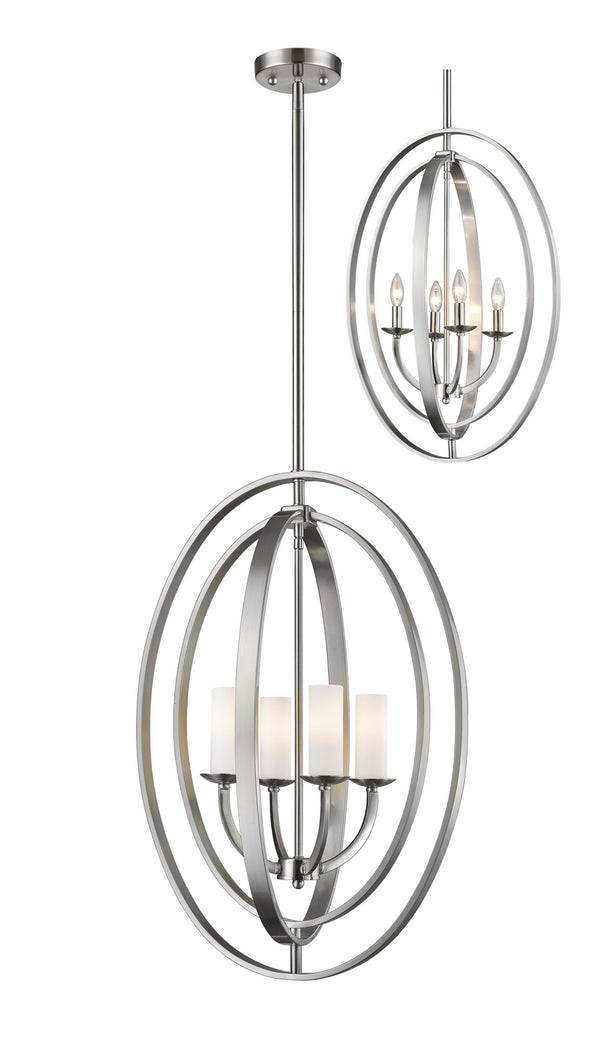 Z-Lite - 6004-4L-BN - Four Light Pendant - Ashling - Brushed Nickel from Lighting & Bulbs Unlimited in Charlotte, NC
