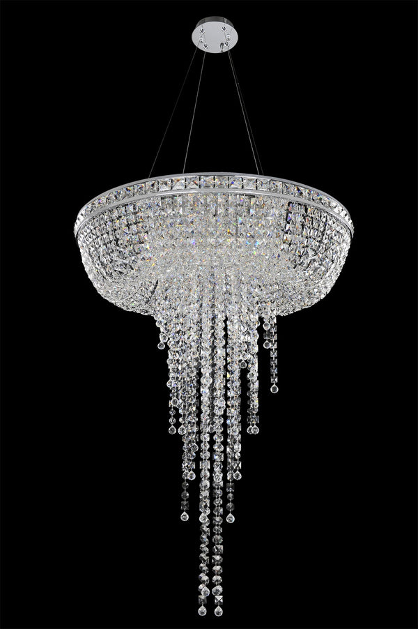 Allegri - 027352-010-FR001 - Eight Light Convertible Pendant - Flush Mount - Cascata - Chrome from Lighting & Bulbs Unlimited in Charlotte, NC