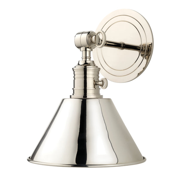 Hudson Valley - 8321-PN - One Light Wall Sconce - Garden City - Polished Nickel from Lighting & Bulbs Unlimited in Charlotte, NC