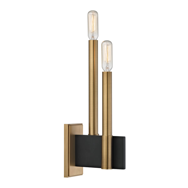 Hudson Valley - 8812-AGB - Two Light Wall Sconce - Abrams - Aged Brass from Lighting & Bulbs Unlimited in Charlotte, NC