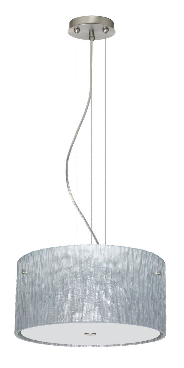 Besa - 1KV-4008SS-LED-SN - Three Light Pendant - Tamburo - Satin Nickel from Lighting & Bulbs Unlimited in Charlotte, NC