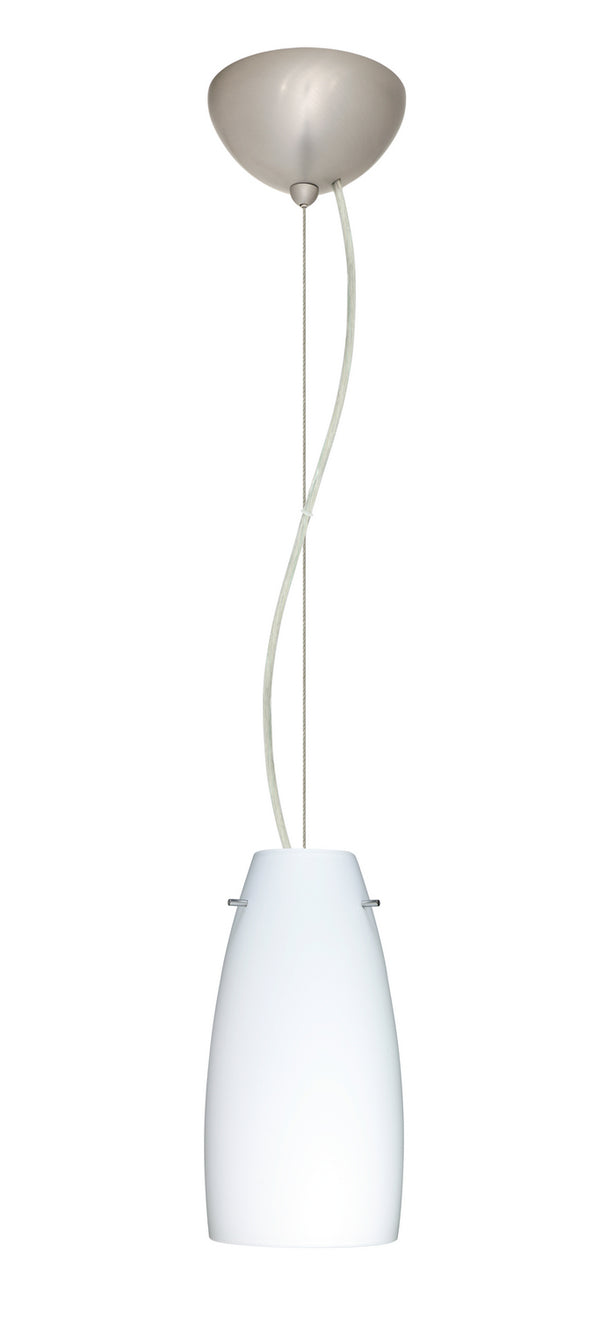 Besa - 1KX-151207-LED-SN - One Light Pendant - Tao - Satin Nickel from Lighting & Bulbs Unlimited in Charlotte, NC