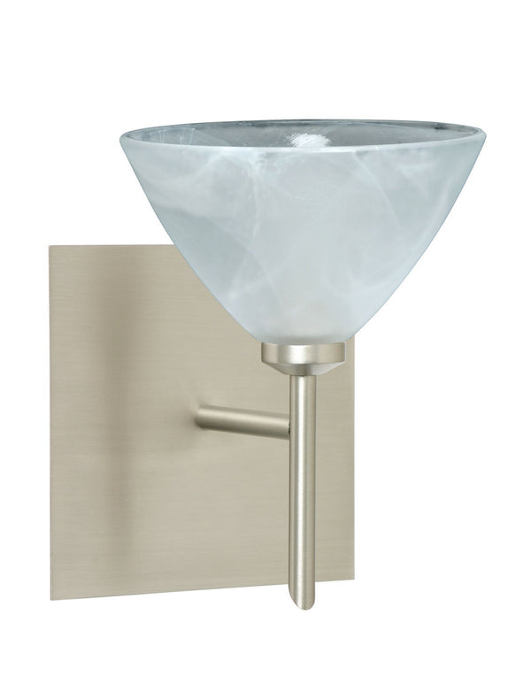 Besa - 1SW-174352-SN-SQ - One Light Wall Sconce - Domi - Satin Nickel from Lighting & Bulbs Unlimited in Charlotte, NC