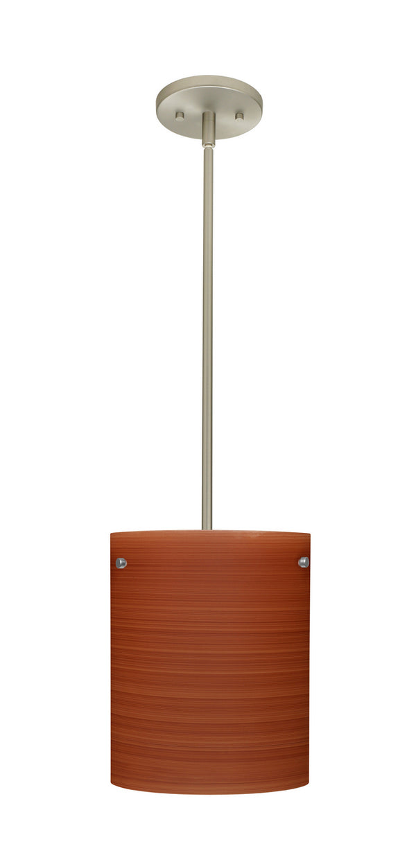 Besa - 1TT-4006CH-LED-SN - One Light Pendant - Tamburo - Satin Nickel from Lighting & Bulbs Unlimited in Charlotte, NC