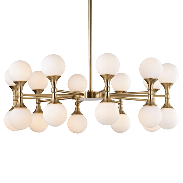 Hudson Valley - 3320-AGB - LED Chandelier - Astoria - Aged Brass from Lighting & Bulbs Unlimited in Charlotte, NC
