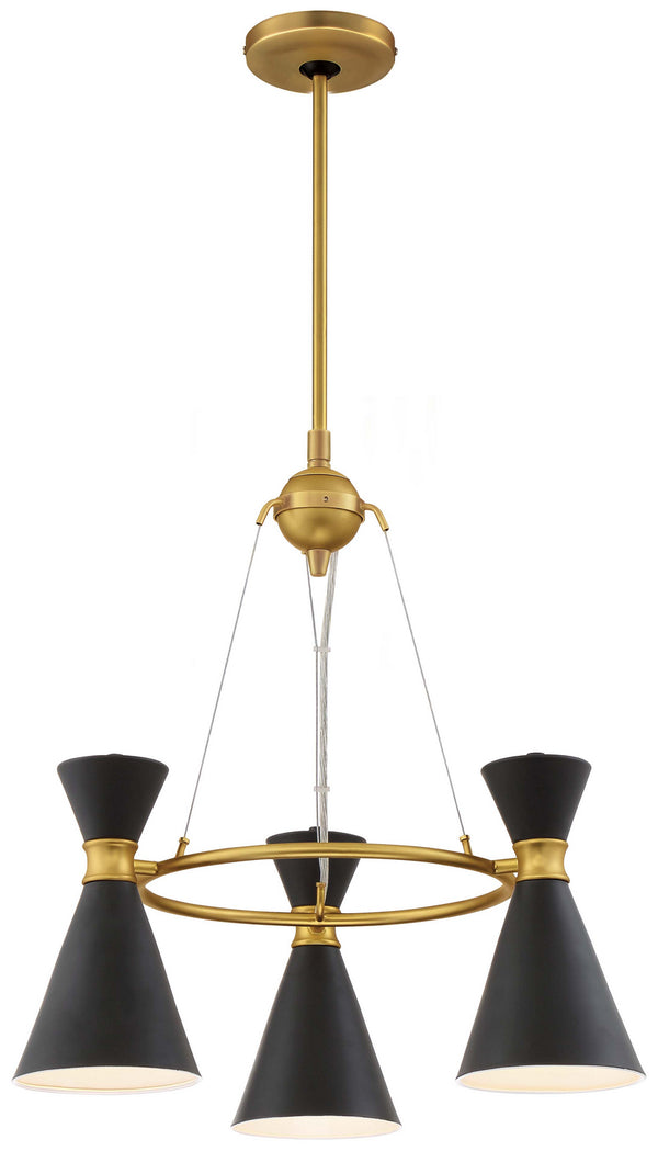 George Kovacs - P1823-248 - Three Light Mini Chandelier - Conic - Honey Gold from Lighting & Bulbs Unlimited in Charlotte, NC