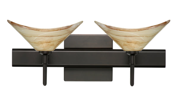 Besa - 2SW-191383-BR-SQ - Two Light Wall Sconce - Hoppi - Bronze from Lighting & Bulbs Unlimited in Charlotte, NC