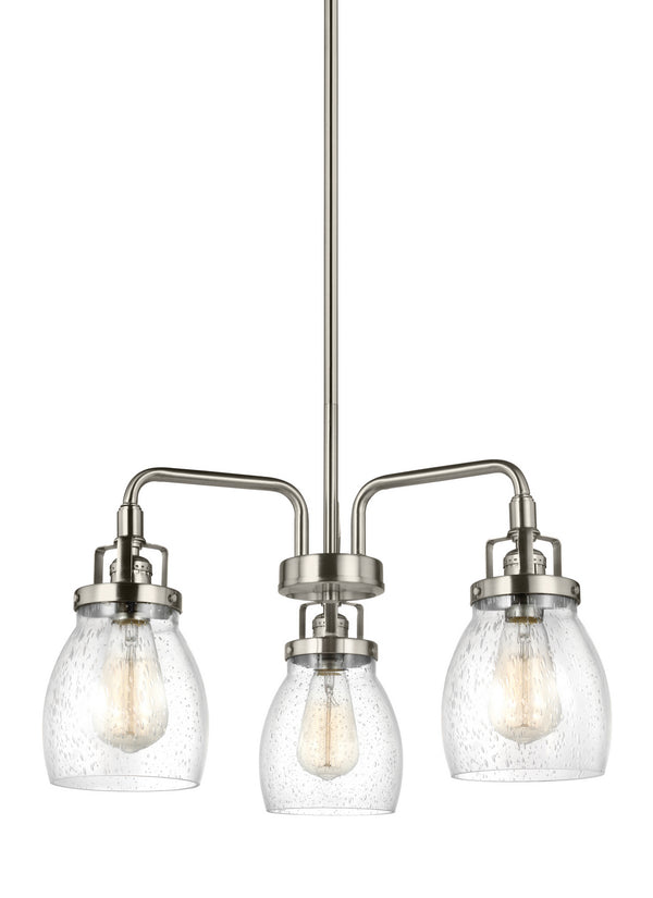 Generation Lighting - 3114503-962 - Three Light Chandelier - Belton - Brushed Nickel from Lighting & Bulbs Unlimited in Charlotte, NC