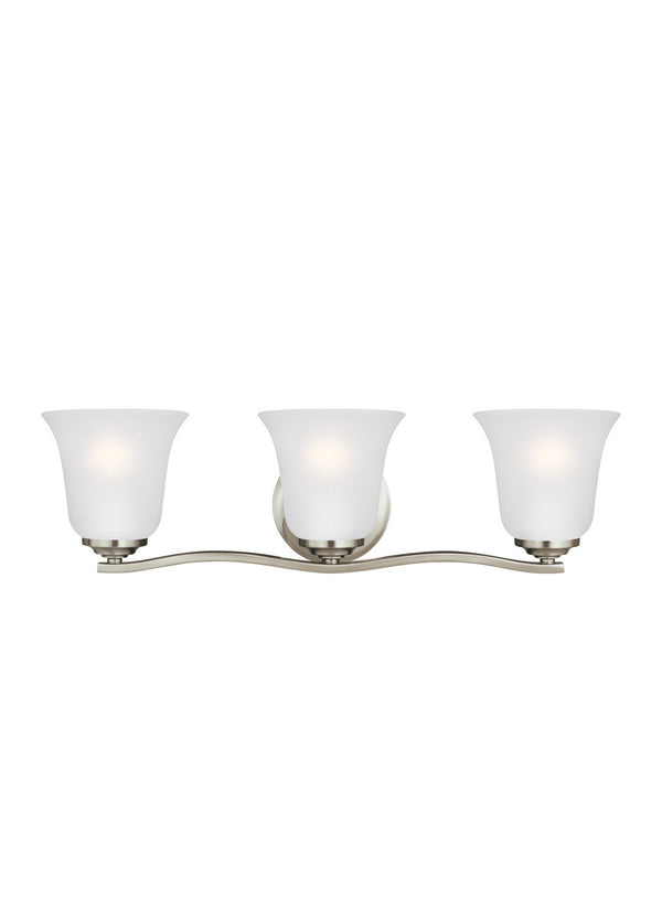 Generation Lighting - 4439003EN3-962 - Three Light Wall / Bath - Emmons - Brushed Nickel from Lighting & Bulbs Unlimited in Charlotte, NC