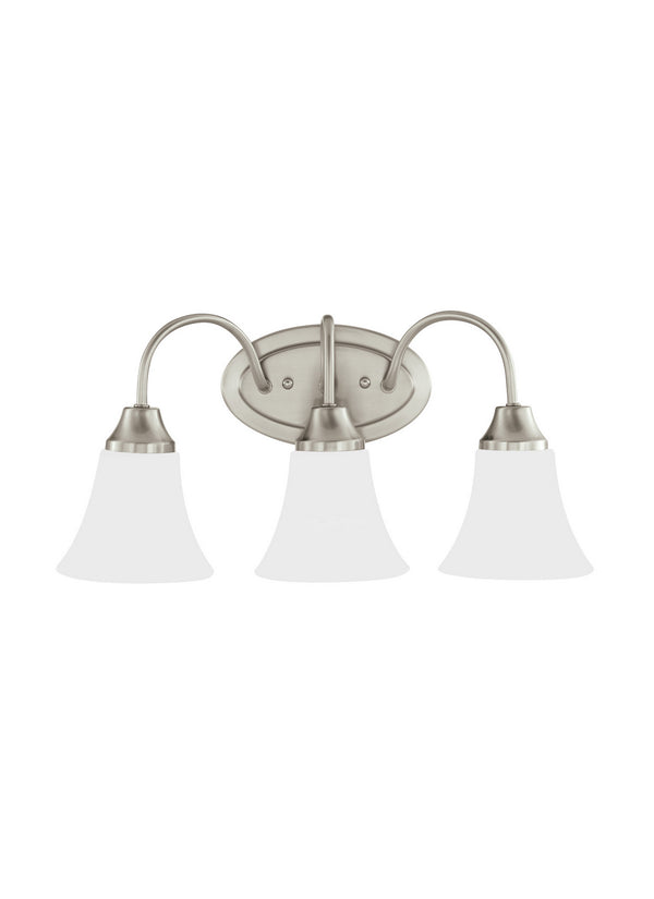 Generation Lighting - 44807EN3-962 - Three Light Wall / Bath - Holman - Brushed Nickel from Lighting & Bulbs Unlimited in Charlotte, NC