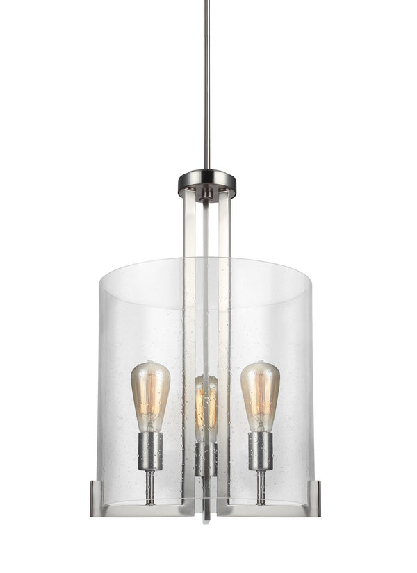 Generation Lighting - 5126003-962 - Three Light Hall / Foyer Pendant - Dawes - Brushed Nickel from Lighting & Bulbs Unlimited in Charlotte, NC