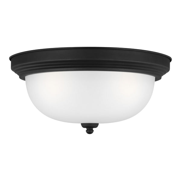 Generation Lighting - 77065EN3-112 - Three Light Flush Mount - Geary - Midnight Black from Lighting & Bulbs Unlimited in Charlotte, NC