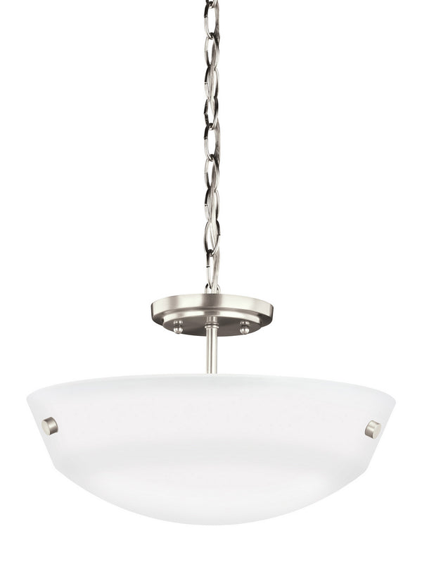 Generation Lighting - 7715202EN3-962 - Two Light Semi-Flush Convertible Pendant - Kerrville - Brushed Nickel from Lighting & Bulbs Unlimited in Charlotte, NC