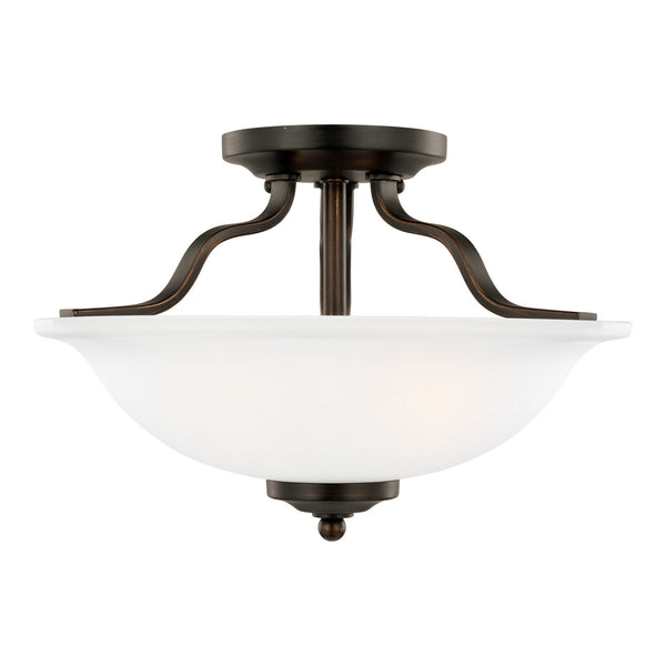 Generation Lighting - 7739002EN3-710 - Two Light Semi-Flush Mount - Emmons - Bronze from Lighting & Bulbs Unlimited in Charlotte, NC