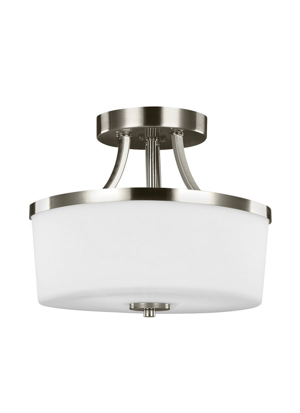 Generation Lighting - 7739102EN3-962 - Two Light Semi-Flush Convertible Pendant - Hettinger - Brushed Nickel from Lighting & Bulbs Unlimited in Charlotte, NC