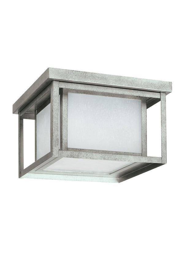 Generation Lighting - 79039EN3-57 - Two Light Outdoor Flush Mount - Hunnington - Weathered Pewter from Lighting & Bulbs Unlimited in Charlotte, NC