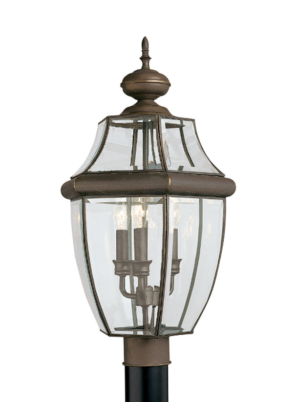 Generation Lighting - 8239EN-71 - Three Light Outdoor Post Lantern - Lancaster - Antique Bronze from Lighting & Bulbs Unlimited in Charlotte, NC