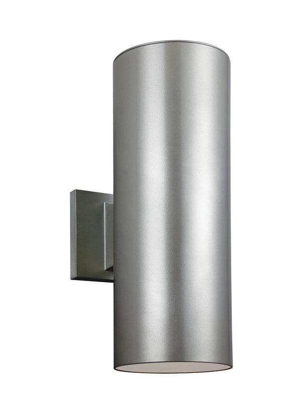 Visual Comfort Studio - 8313802EN3-753 - Two Light Outdoor Wall Lantern - Outdoor Cylinders - Painted Brushed Nickel from Lighting & Bulbs Unlimited in Charlotte, NC