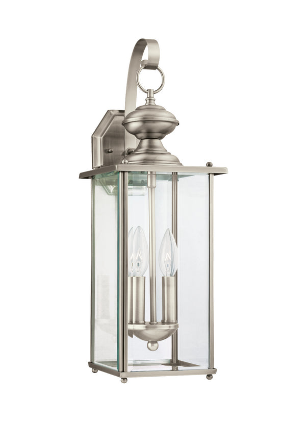 Generation Lighting - 8468EN-965 - Two Light Outdoor Wall Lantern - Jamestowne - Antique Brushed Nickel from Lighting & Bulbs Unlimited in Charlotte, NC