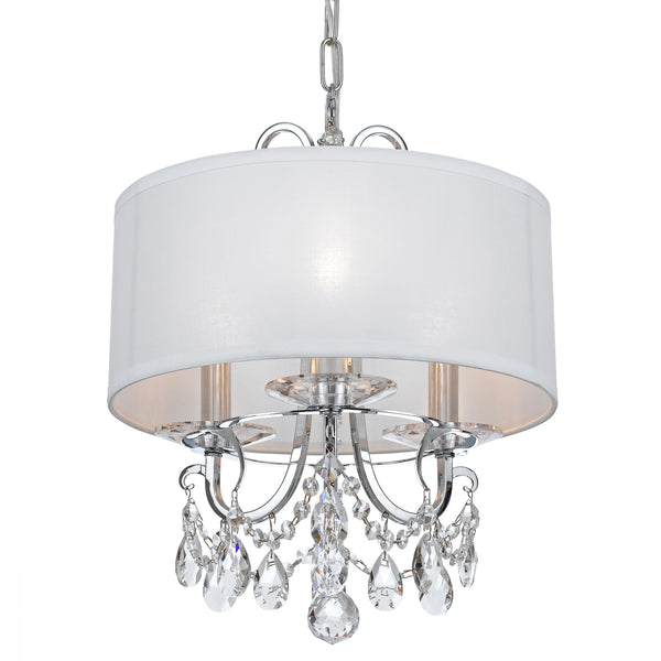 Crystorama - 6623-CH-CL-SAQ - Three Light Mini Chandelier - Othello - Polished Chrome from Lighting & Bulbs Unlimited in Charlotte, NC