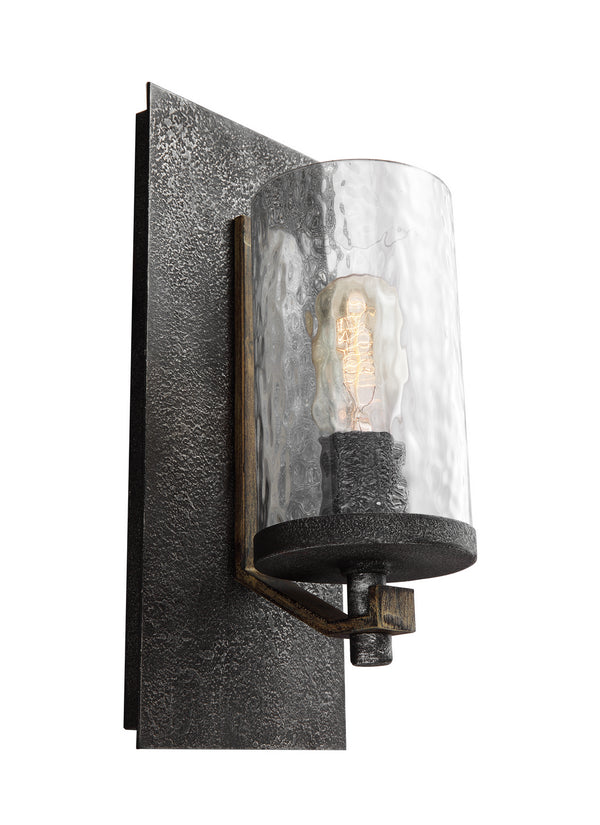 Visual Comfort Studio - WB1825DWK/SGM - One Light Wall Sconce - Angelo - Distressed Weathered Oak / Slate Grey Metal from Lighting & Bulbs Unlimited in Charlotte, NC