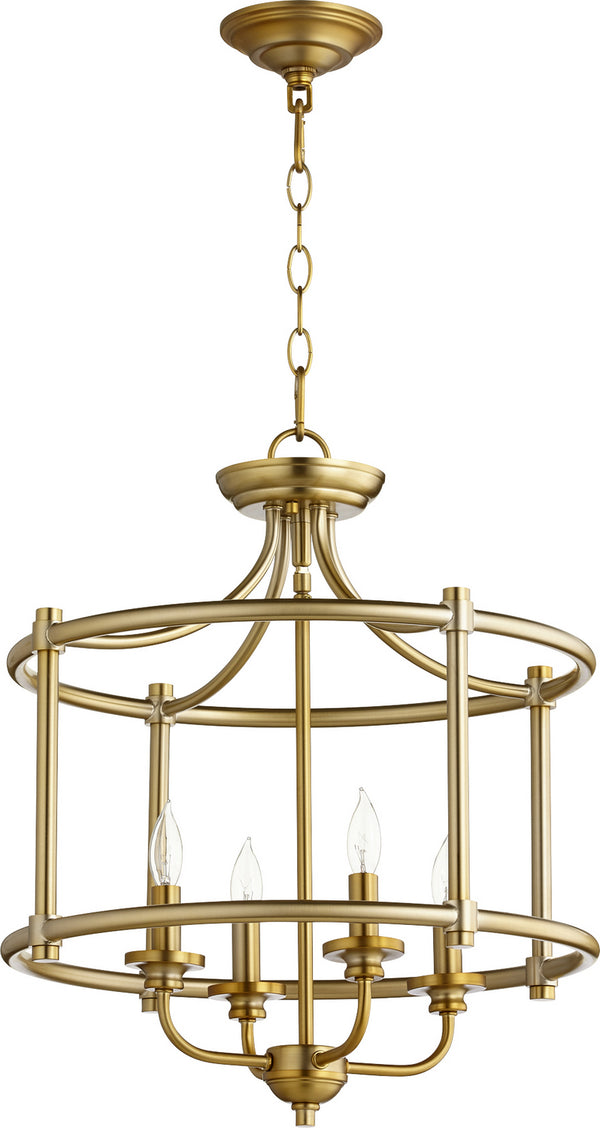 Quorum - 2822-18-80 - Four Light Dual Mount - Rossington - Aged Brass from Lighting & Bulbs Unlimited in Charlotte, NC