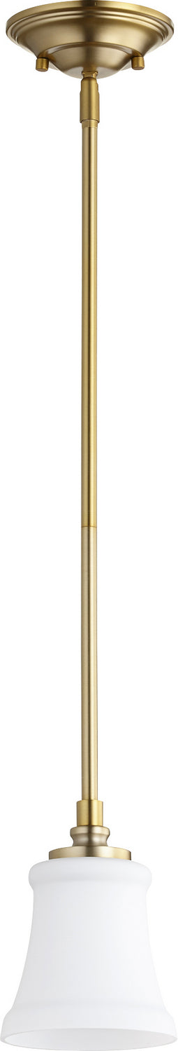 Quorum - 3122-80 - One Light Pendant - Rossington - Aged Brass from Lighting & Bulbs Unlimited in Charlotte, NC