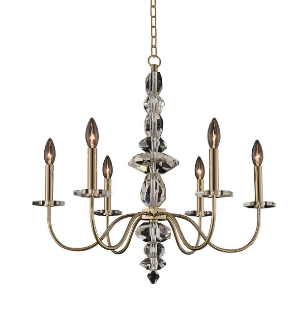 Allegri - 031250-041-FR001 - Six Light Chandelier - Bolivar - Champagne Gold from Lighting & Bulbs Unlimited in Charlotte, NC