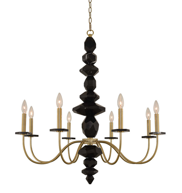 Allegri - 031551-039 - Eight Light Chandelier - Piedra - Brushed Brass from Lighting & Bulbs Unlimited in Charlotte, NC