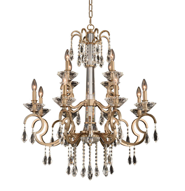 Allegri - 031652-038-FR001 - 12 Light Chandelier - Valencia - Brushed Champagne Gold from Lighting & Bulbs Unlimited in Charlotte, NC