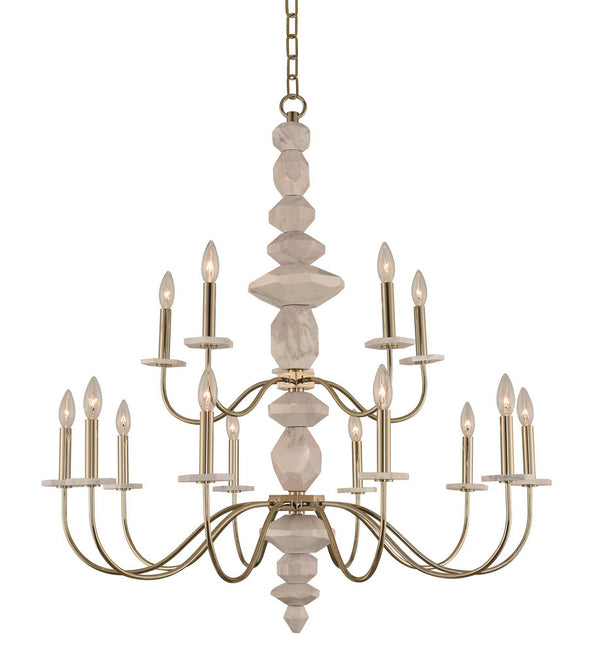 Kalco - 304852CG - 15 Light Chandelier - Carrara - Champagne Gold from Lighting & Bulbs Unlimited in Charlotte, NC
