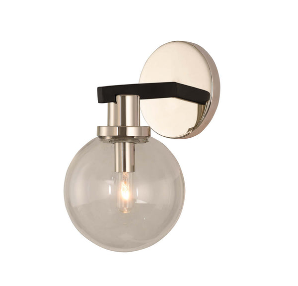 Kalco - 315421BPN - One Light Wall Sconce - Cameo - Matte Black Finish With Nickel Accents from Lighting & Bulbs Unlimited in Charlotte, NC