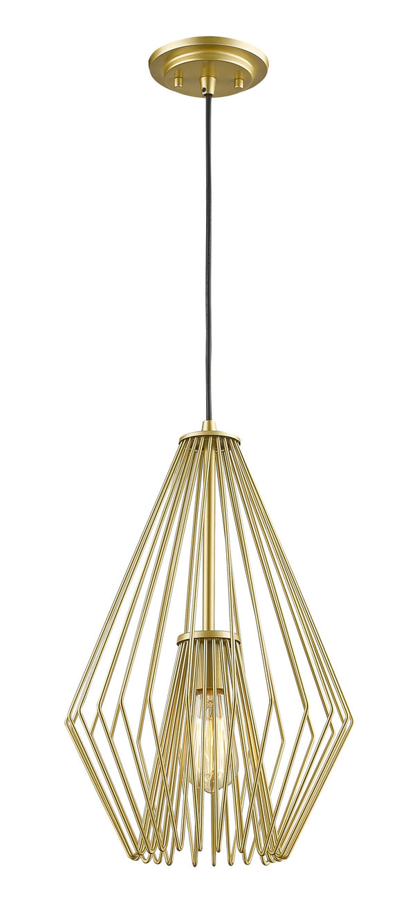 Z-Lite - 442MP12-MG - One Light Mini Pendant - Quintus - Metallic Gold from Lighting & Bulbs Unlimited in Charlotte, NC